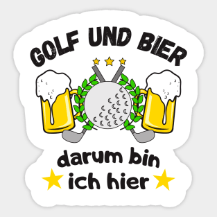 Golf und Bier Golfspieler Spaß Golfer Lustiges Sticker